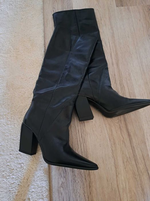 Cizme Zara, piele, 38