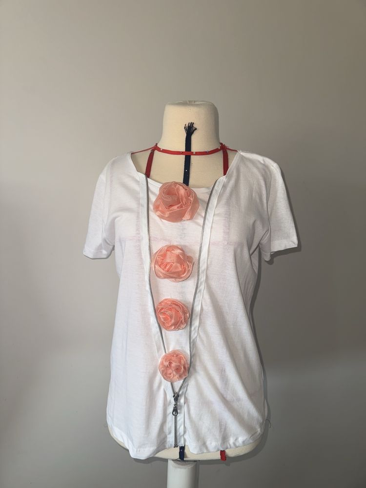Дизайнерска тениска HandMade с рози