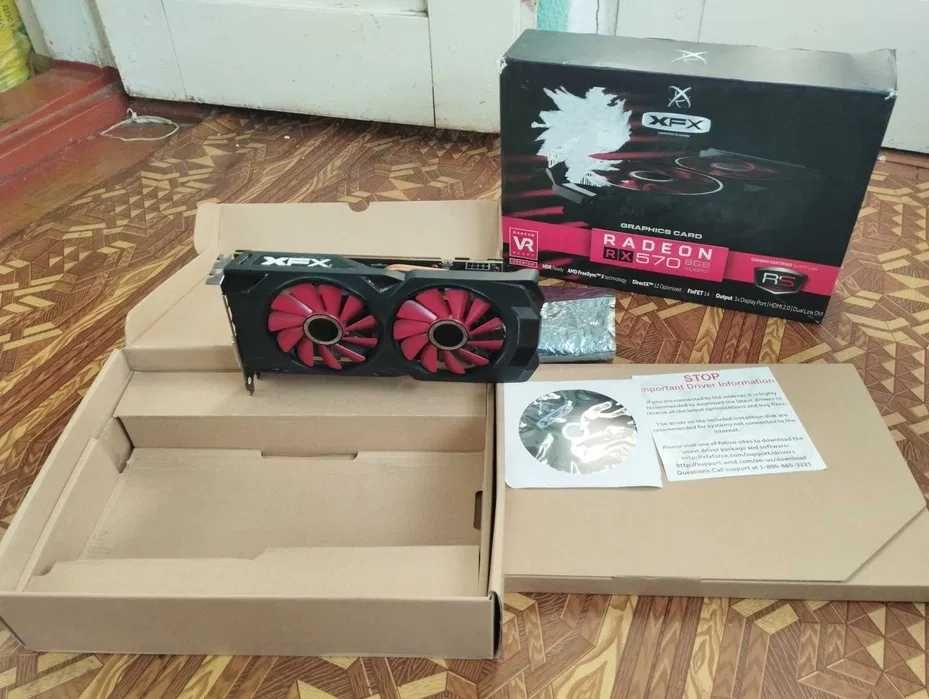 Новая Игровая Видеокарта Radeon RX570 4GB XFX AMD Обмен