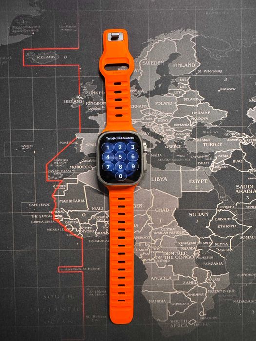 Apple Watch Ultra 49mm – Stare excelenta, 96% baterie, cutie, 2 curele