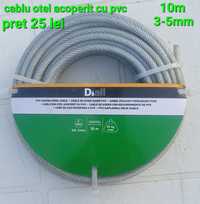 Cablu otel pvc 10m