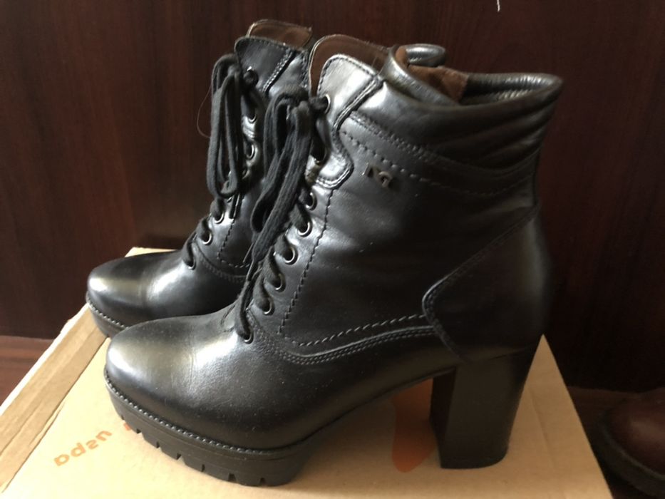 Италиански боти естествена кожа 36 номер