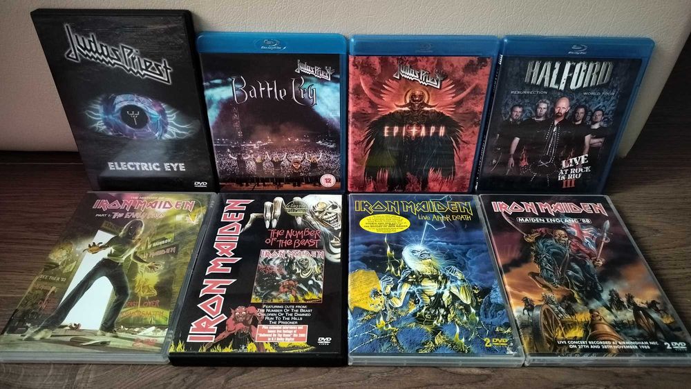 Judas Priest, Halford, Iron Maiden colectie DVD Blu-Ray Live