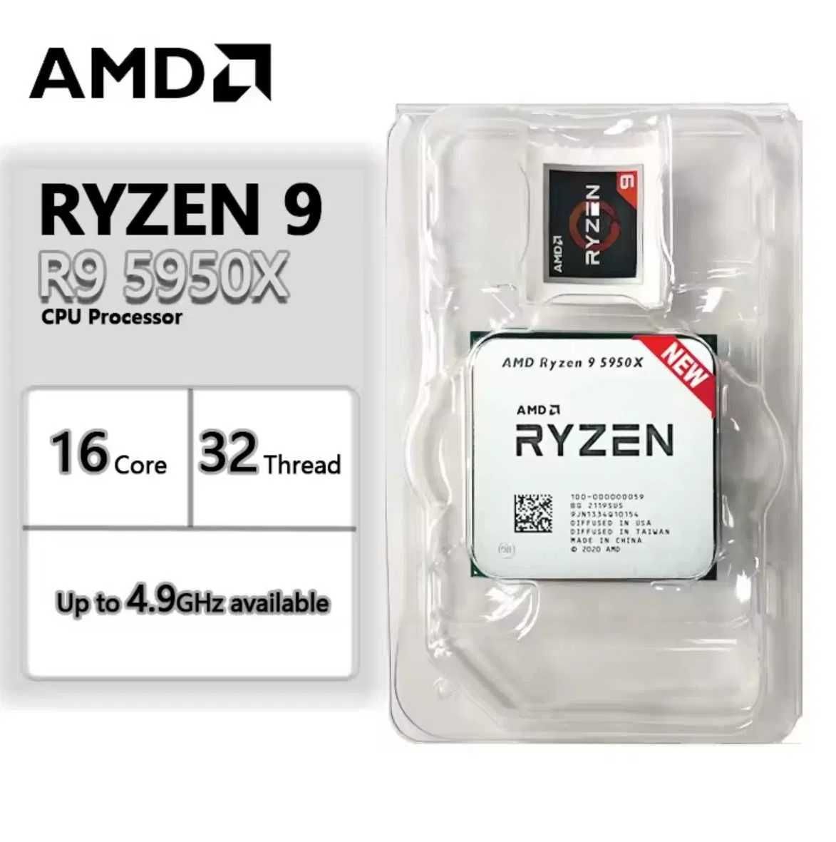 Procesor AMD Ryzen 9 5950X 64MB 4.9GHz Socket AM4 16 CORE UPGRADE CPU