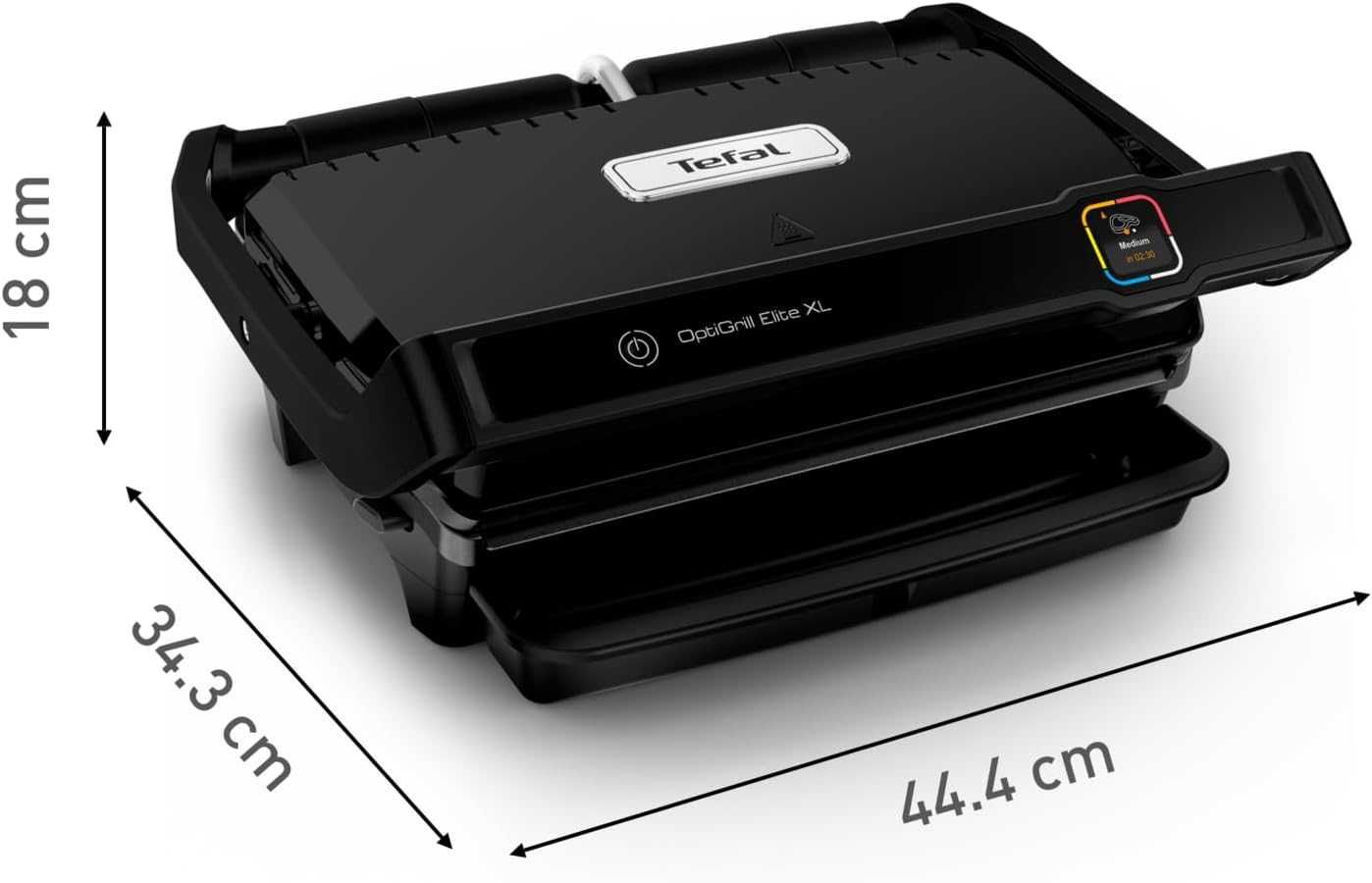 Tefal GC760812 OptiGrill Elite XL Мултифункционален Грил, 2200W, Черен