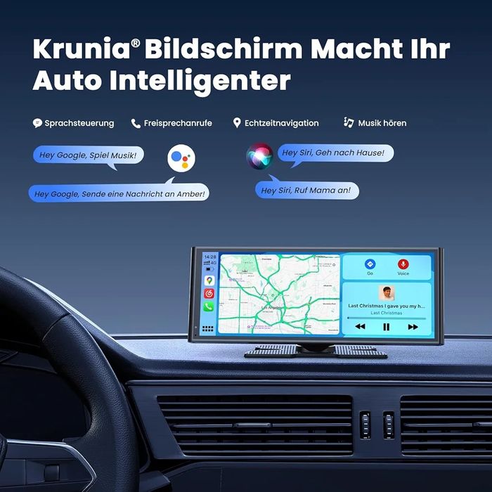 Krunia Ecran CarPlay portabil wireless de 9,26 inci pentru Apple CarPl