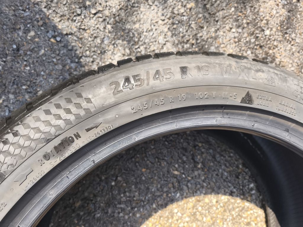 245/45/19" 4бр Continental winter contact 870,dot1622,6mm