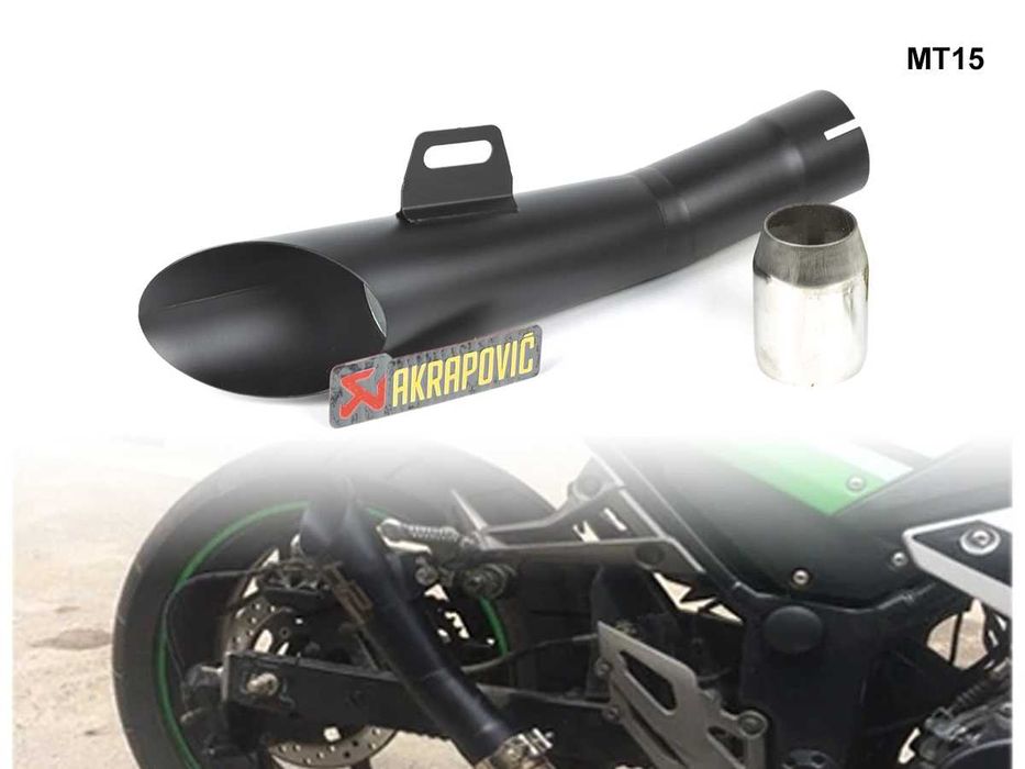 Tobă de eșapament neagră pentru motocicletă Akrapovic