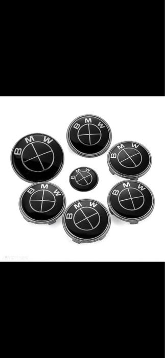 Set 6 embleme BMW negru full black E60 E 83 E87 E90