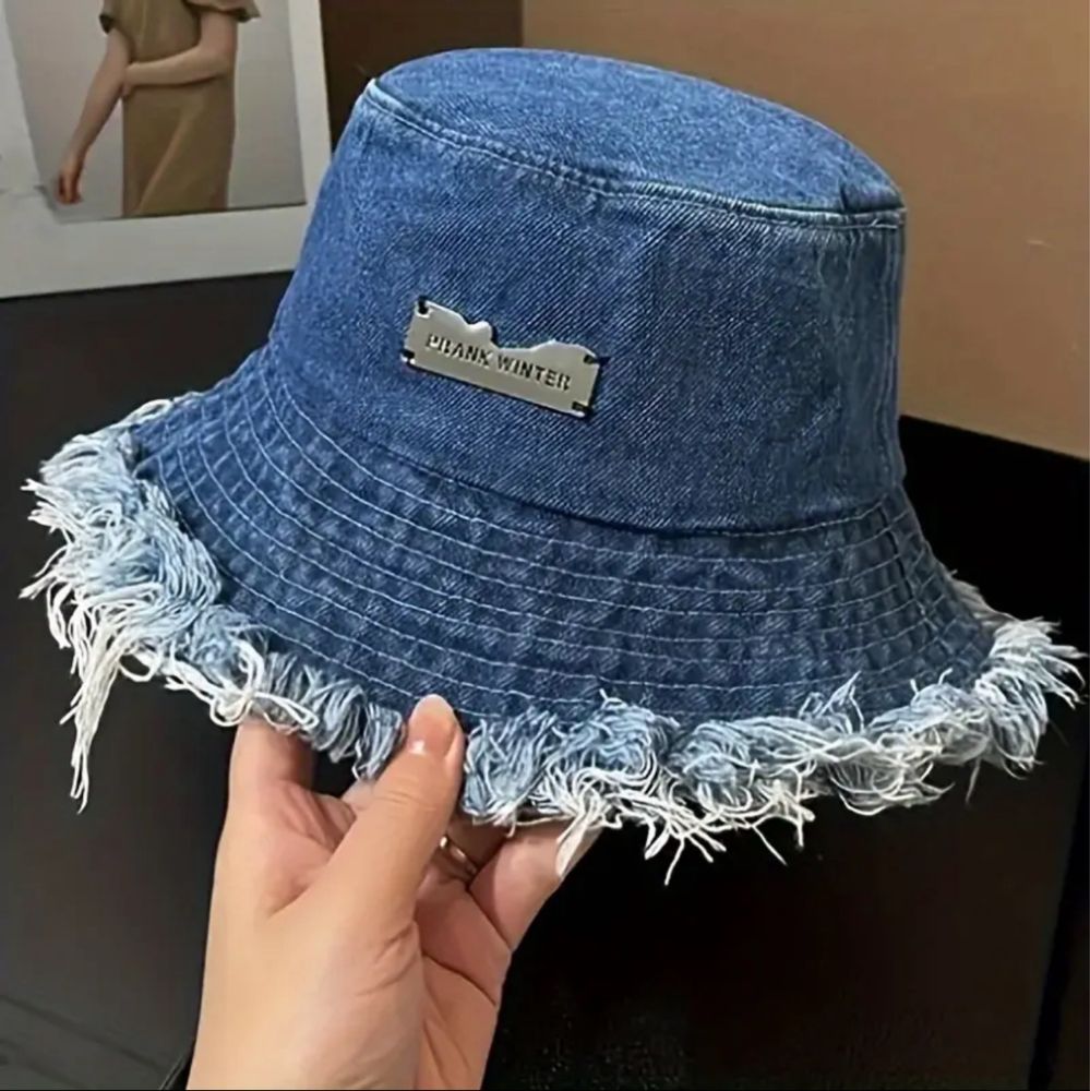 Лятна шапка / плажна шапка / шапка с козирка  /дънкова шапка
