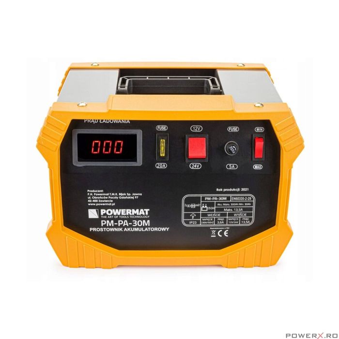 Redresor auto, 30A 12/24V pentru baterie 92-250 Ah, Powermat