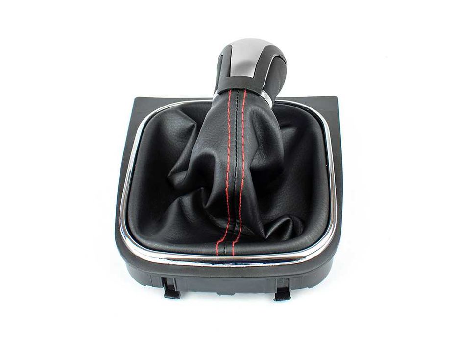 Топка скоростен лост маншон червен шев VW Golf 5 6 Jetta EOS Scirocco