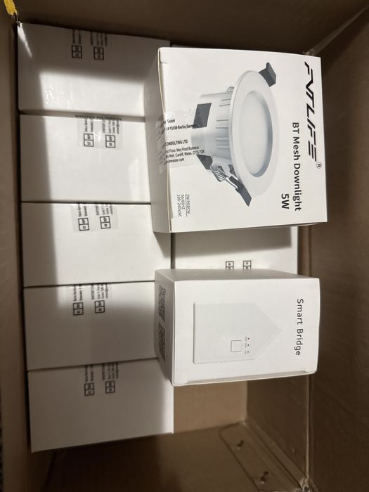 Set 10 Becuri Spot LED încastrat RGB Bluetooth 5W,Aplicatie,Smart,Wifi