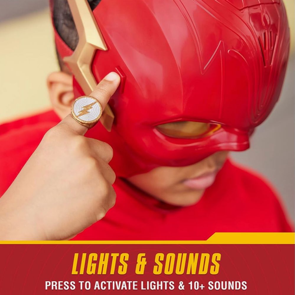 Маска за деца DC Cosmic, Flash Hero с 10 +светлини и звукови сигнали