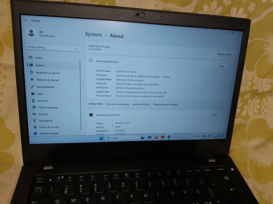 Laptop ultraportabil Lenovo Thinkpad L14 (intel Core i5 - 10210 U )