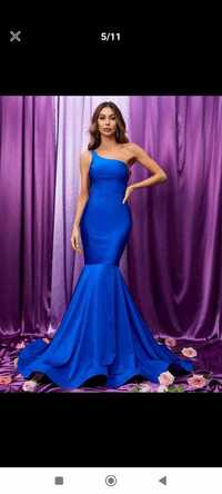 Rochie noua lunga albastra marimea S, model sirena