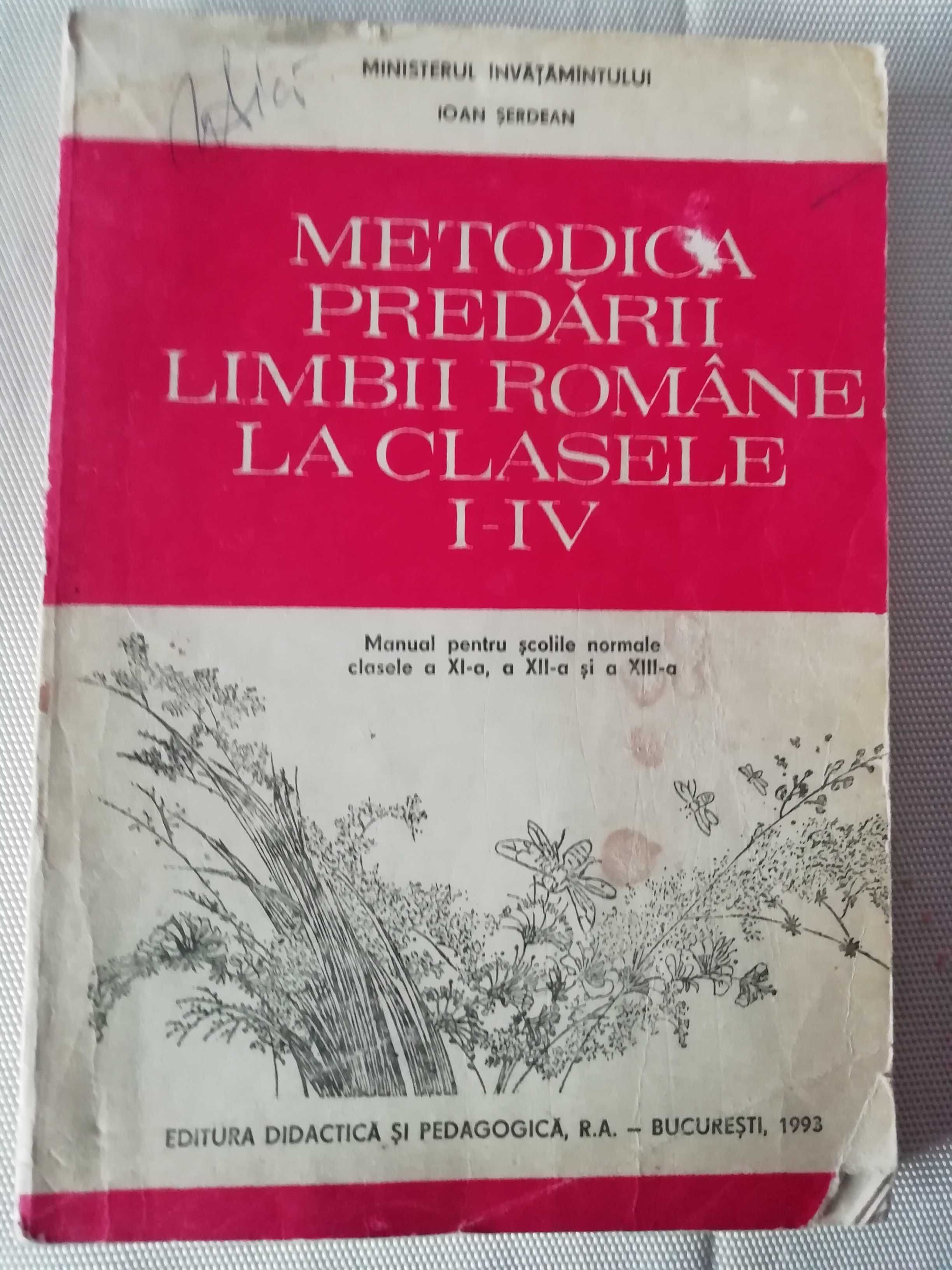 Metodica predarii limbii romane la clasele I-IV -Ion Serdean