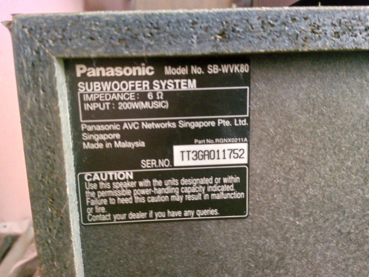 Колонки от Panasonic SA-VK80D