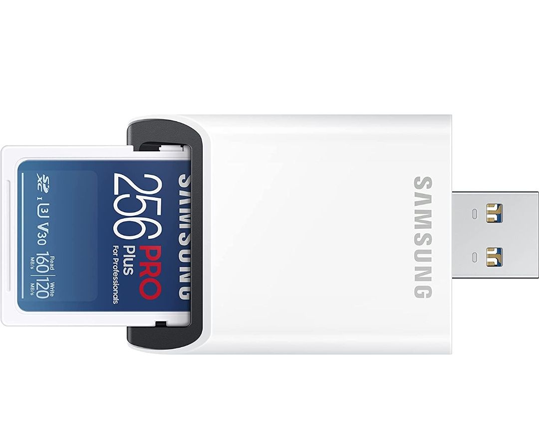 Флешка SAMSUNG PRO Plus Full Size SDXC Card Plus Reader 256GB. США
