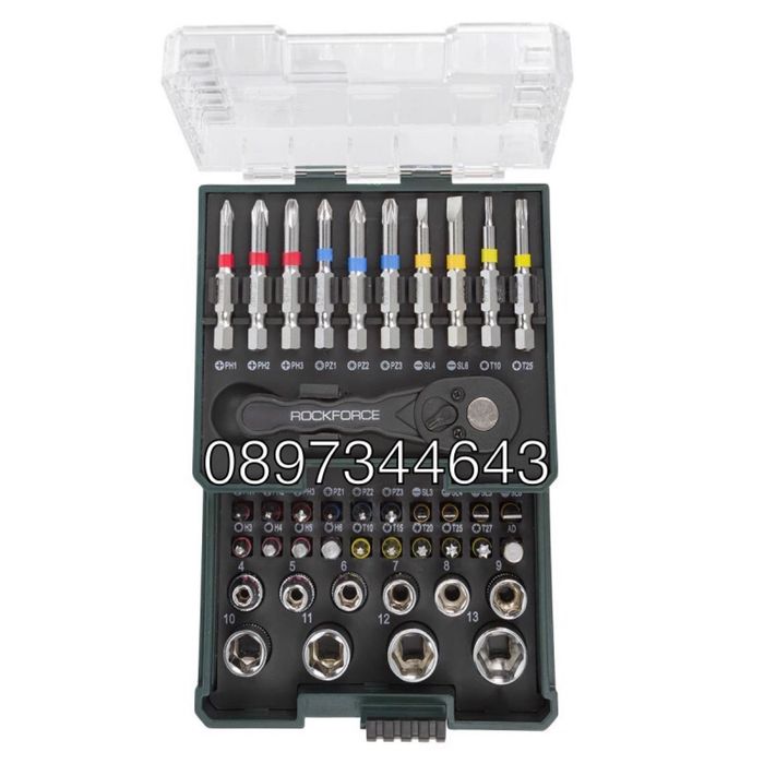 Мини гедоре 1/4" 41 части Rockforce