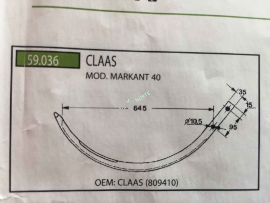 Ac presa aluminiu Claas Markant 50-55, AGRI NORTE PIESE SRL