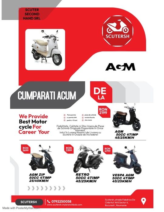 Scutere fara permis limitat