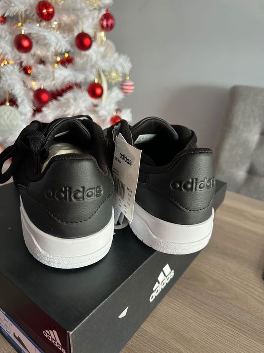 Мъжки черни кожени маратонки Adidas