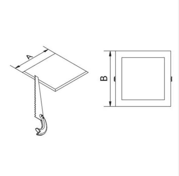 GTV Lighting LED Панел за Вграждане Matis 3000K 7W 560lm 220-240V
