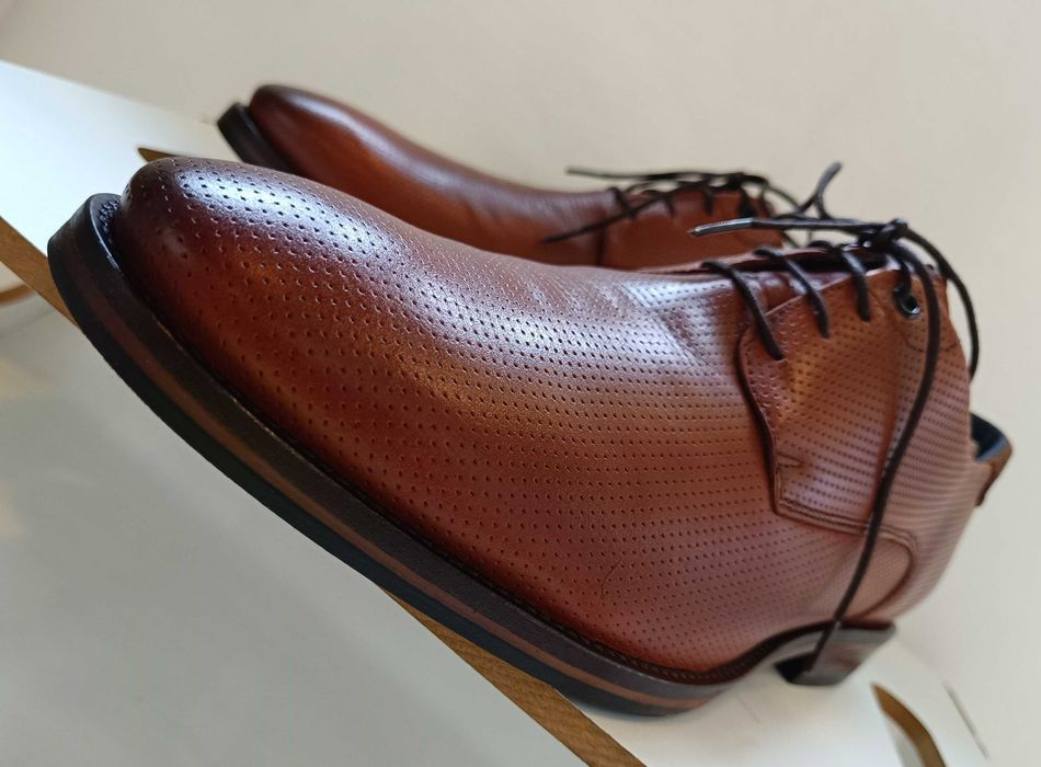 Pantofi derby 46 plain toe Oliver Jacob piele naturala moale