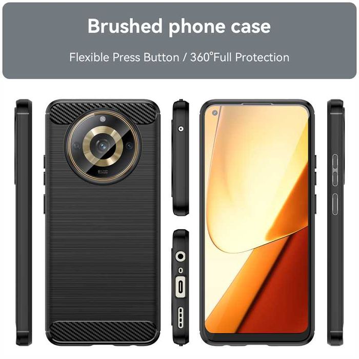 Луксозен калъф / кейс / гръб карбон Carbon за Realme 8 9 10 11 Pro GT3