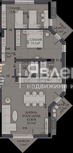 Продава се Тристаен апартамент в Варна, Виница - 125 кв.м за 1623 €/кв.м - Снимка #9