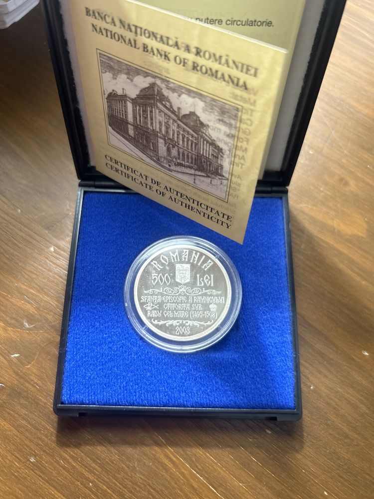 MONEDA BNR 500 lei Episcopia Ramnicului 2003