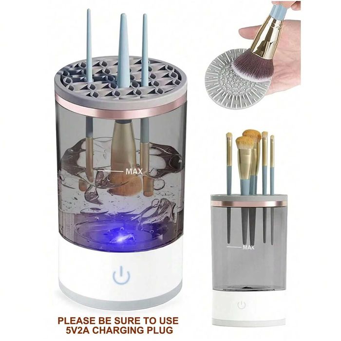 Aparat pentru Curatare Pensule Machiaj 3 in 1, Smart MakeUp, Spalare