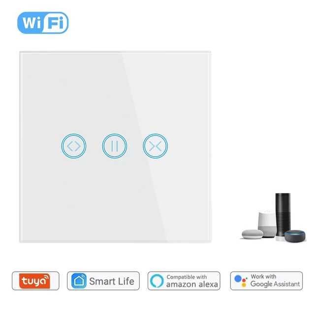 Intrerupator smart WiFi BLE 1800W jaluzele panou sticla TUYA