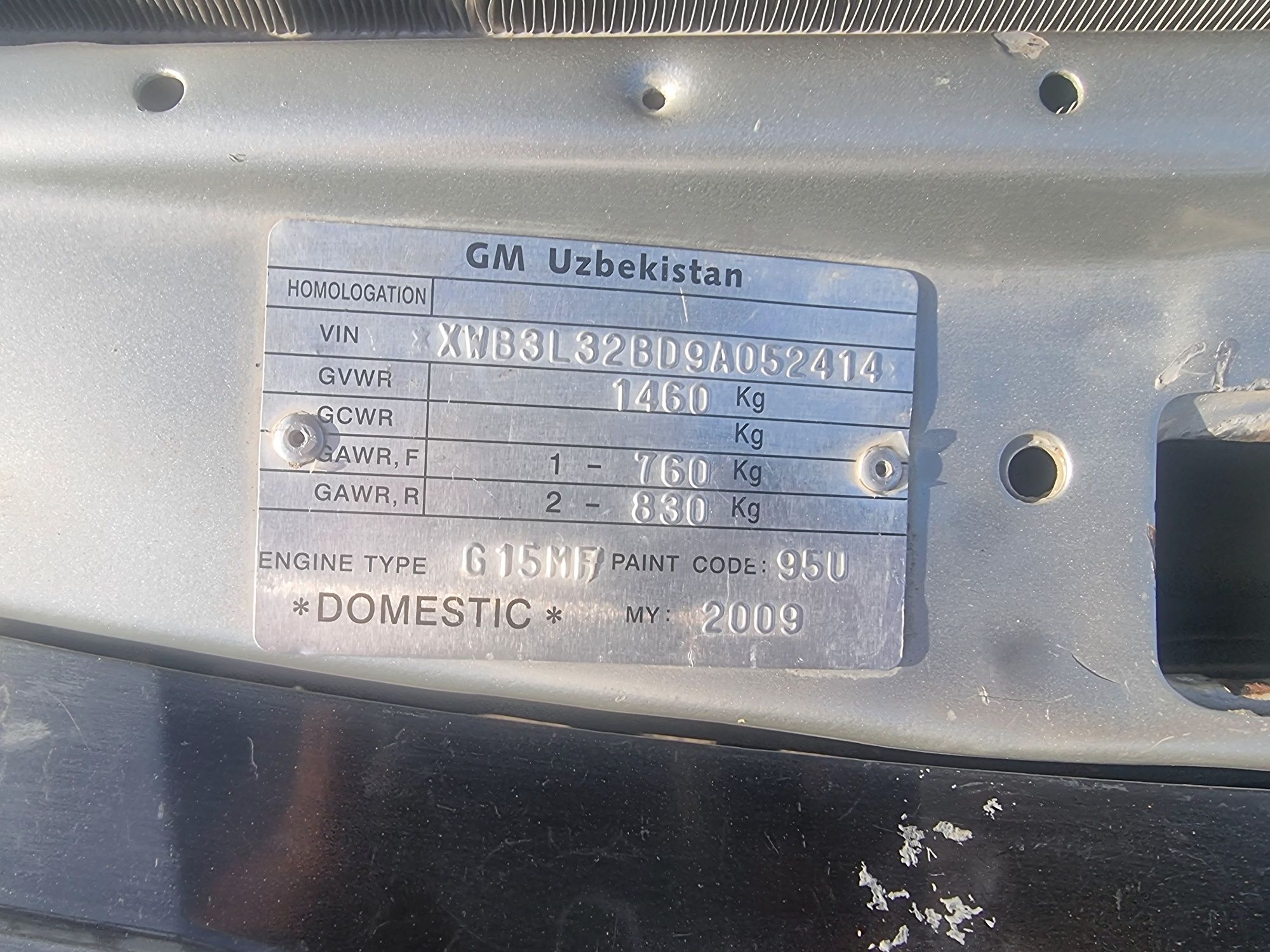 Nexia 2 sons tramblyor 2009-yil.