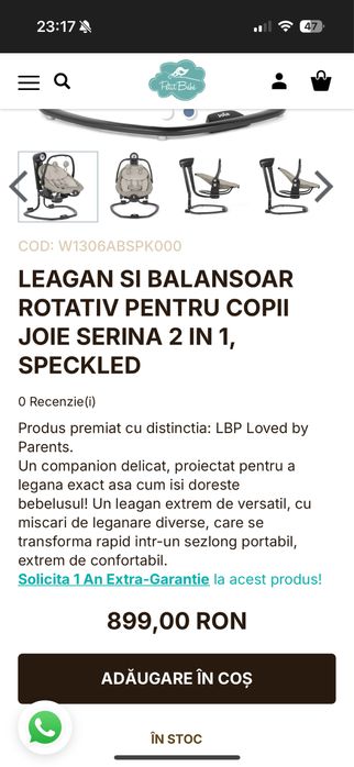 Leagan si balansoar joie