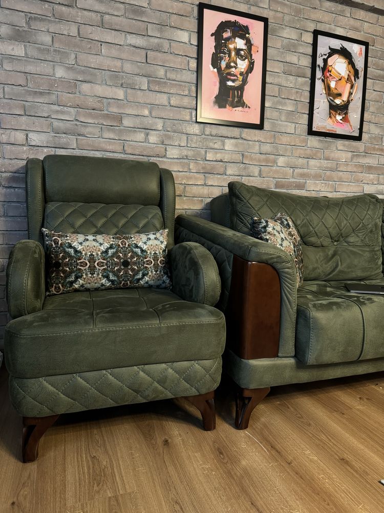 Классические 2 кресла и диван, производство Беларусь
