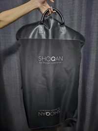 Двубортный костюм SHOQAN темно-серого цвета в полоску