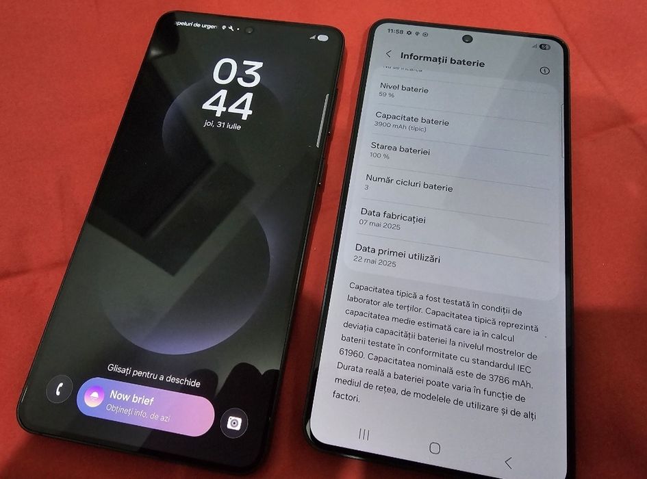 -Samsung S25 Edge, Nou, 256Gb, 12Ram, Bat:100%: 3 - 36 cicluri incarca