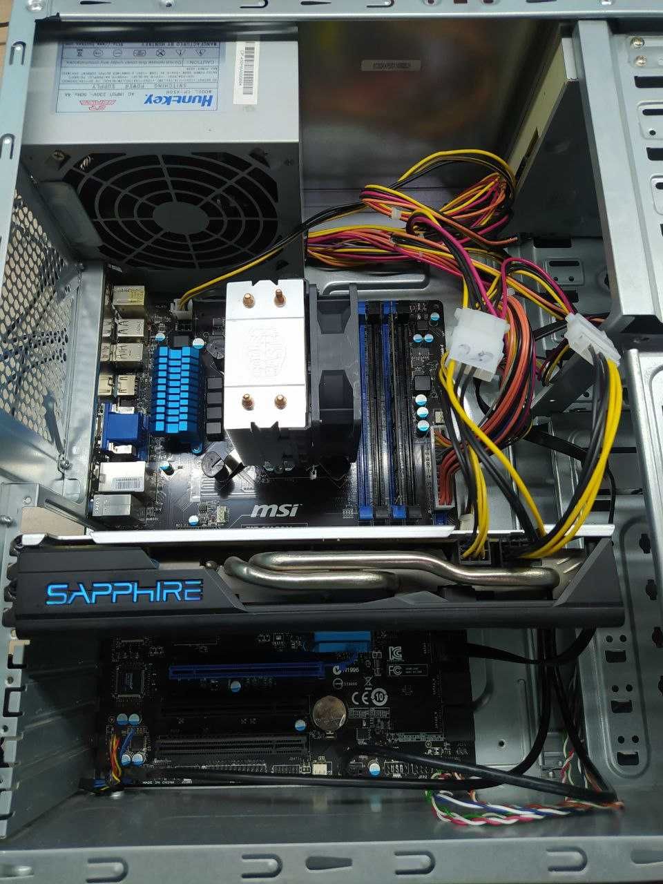 Игровой кейс - MSI Z87, Core i5 4460, DDR3 8Gb, Saphire RX580 8Gb