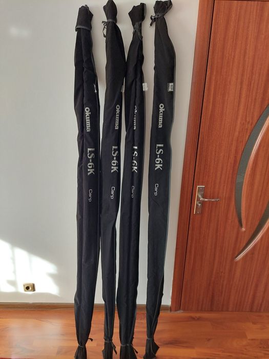 Set 4 lansete crap OKUMA LS-6k, 3.90 m, 2 tronsoane