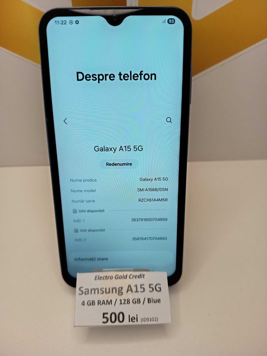 Samsung A15 5G 4GB RAM/128GB/Blue ID9108