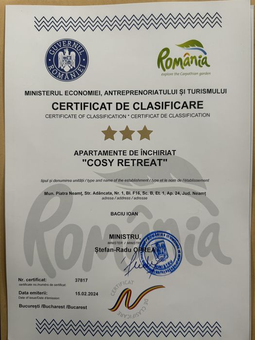 Inchiriez apartament in regim hotelier zona mall