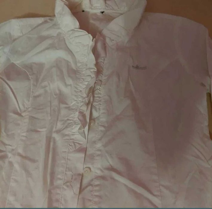 Cămașă bumbac fete cu volane 128/134