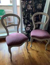 scaune antice cu mătase copie