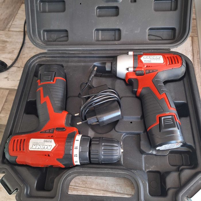 Комплект акумулаторни бормашина и импакт винтоверт 
Raider RD-CDIDL01