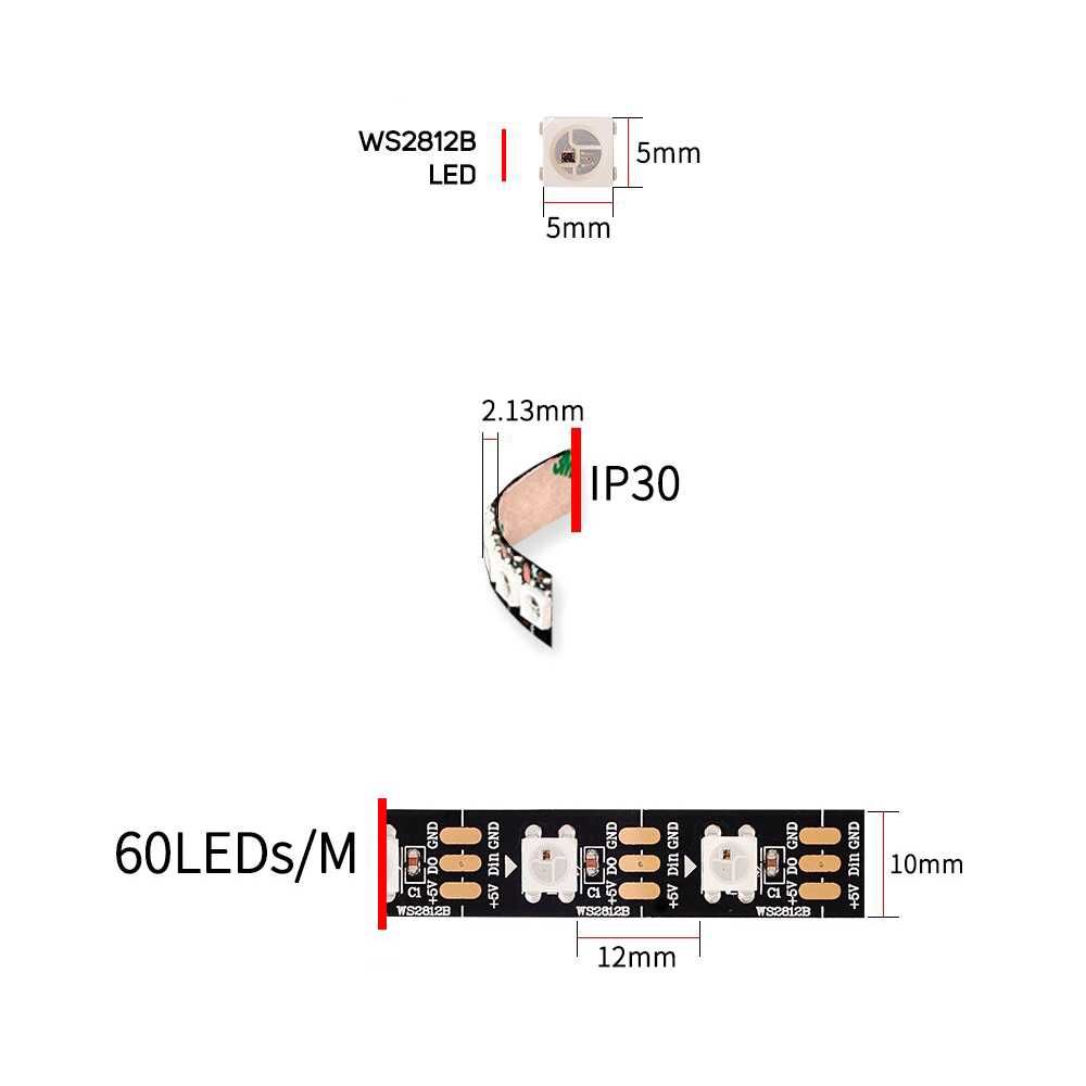 Адресная светодиодная лента WS2812B LED