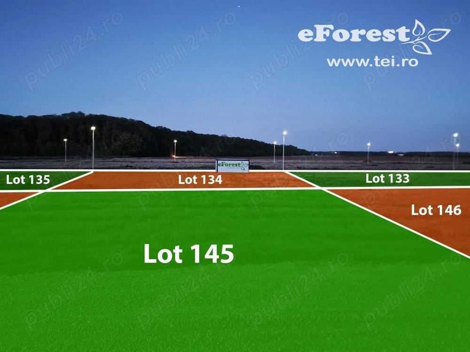 Loturi de casă 720 - 900 mp, langă Pădure în eForest, acces asfaltat