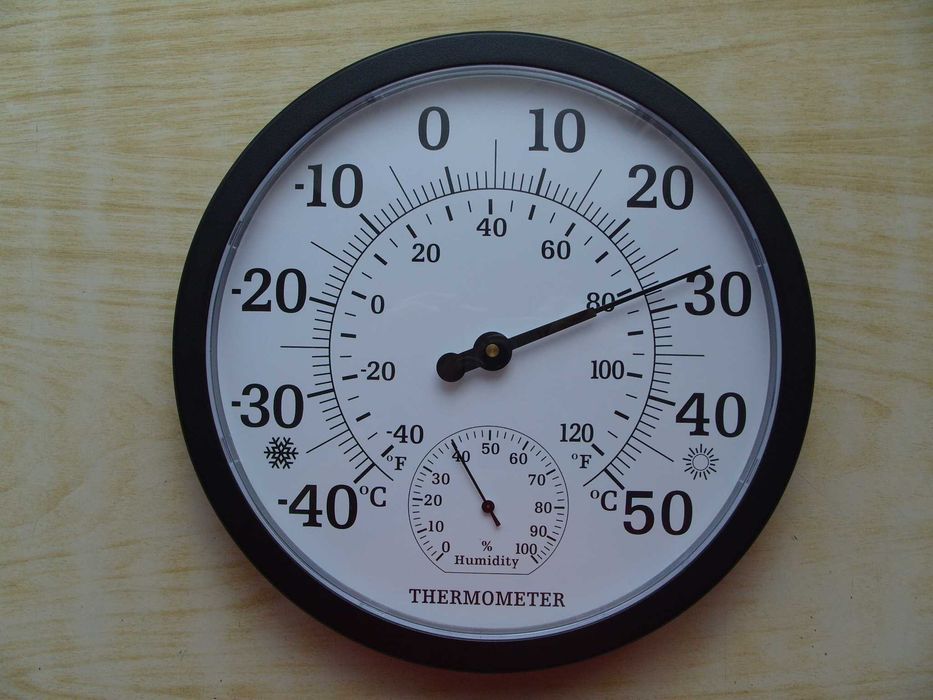 Голям и много точен термометър с хигрометър