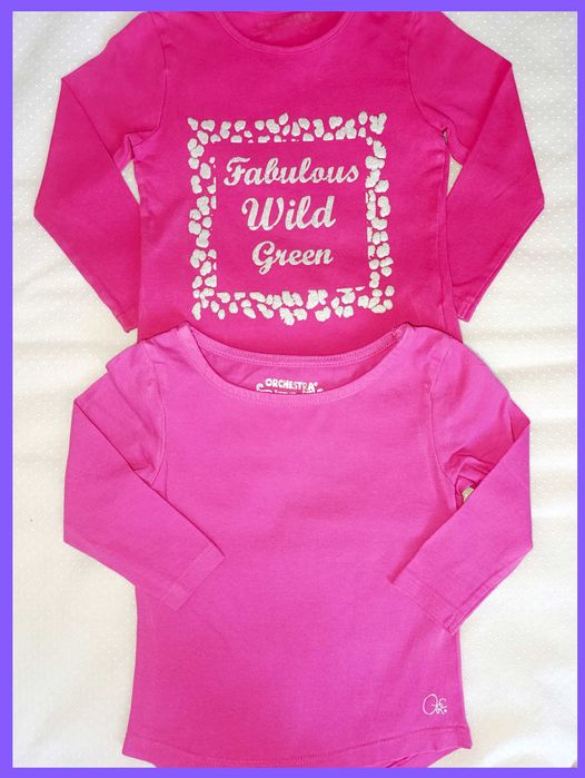 Тениски с дълъг ръкав за момиче 2 г. / 86 — 2 бр.Orchestra, от Франция